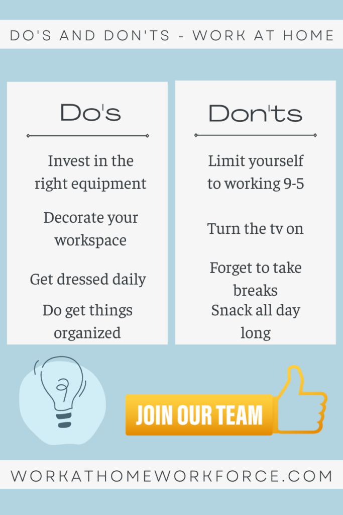Do’s & Don’ts of Work at Home
